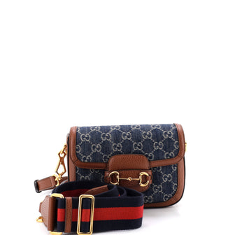 Gucci Horsebit 1955 Shoulder Bag GG Denim Mini