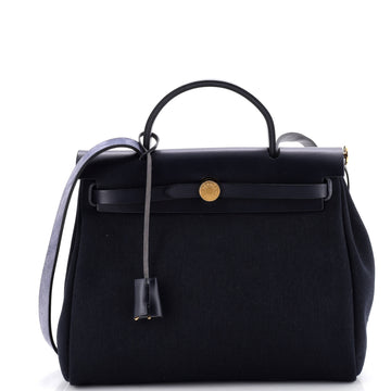 Hermes Herbag Zip Leather and Toile 31