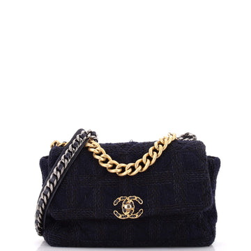 Chanel 19 Flap Bag Quilted Tweed Large