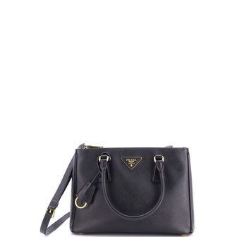 Prada Double Zip Lux Tote Saffiano Leather Small