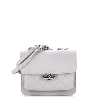 Chanel CC Box Flap Bag Quilted Calfskin Mini