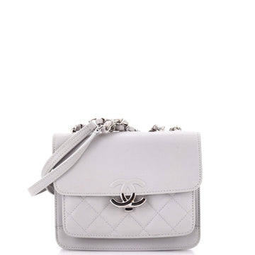Chanel CC Box Flap Bag Quilted Calfskin Mini