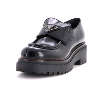 Prada Women's Triangle Logo Loafers Leather