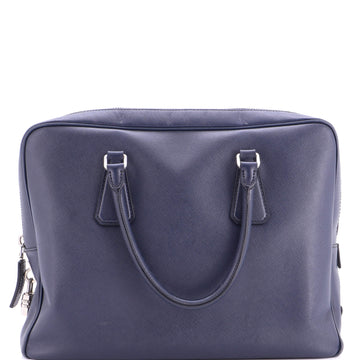 Prada Zip Around Briefcase Saffiano Leather Large