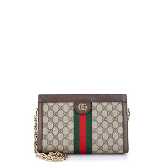 Gucci Ophidia Chain Shoulder Bag GG Coated Canvas Small