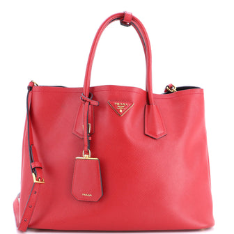 Prada Cuir Double Tote Saffiano Leather Large