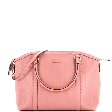 Gucci Britt Convertible Dome Satchel Microguccissima Leather Medium