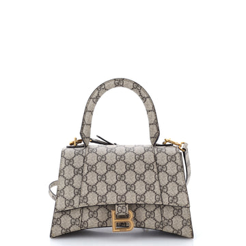 Gucci x Balenciaga The Hacker Project Hourglass Top Handle Bag GG Coated Canvas Small