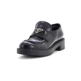 Prada Women's Triangle Logo Loafers Leather