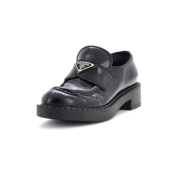 Prada Women's Triangle Logo Loafers Leather