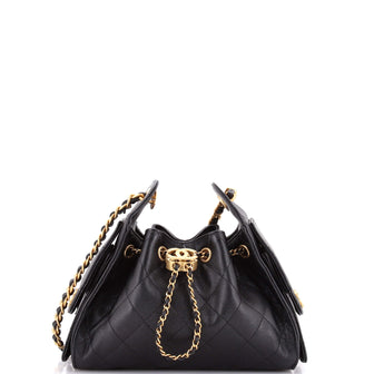 Chanel 25 Hobo Bag Quilted Caviar Mini