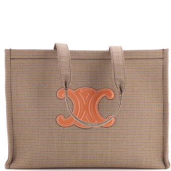 Celine Cabas Thais Tote Fabric with Leather Large