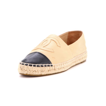 Chanel Women's CC Cap Toe Espadrilles Leather