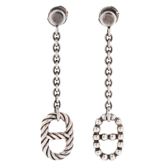 Hermes Farandole Drop Earrings Sterling Silver Medium