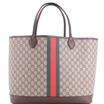 Gucci Ophidia Open Shopping Tote GG Coated Canvas Large