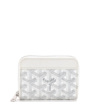 Goyard Matignon Zip Wallet Coated Canvas with Leather PM
