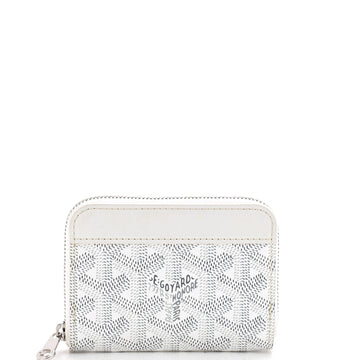 Goyard Matignon Zip Wallet Coated Canvas with Leather PM