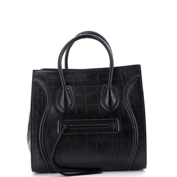 Celine Phantom Bag Crocodile Embossed Leather Medium