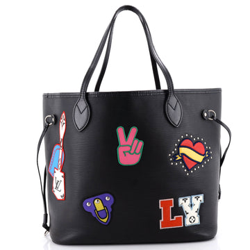Louis Vuitton Neverfull NM Tote Limited Edition Patches Epi Leather MM