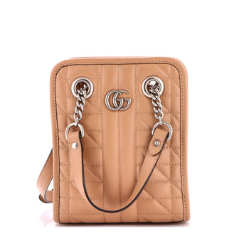 Gucci GG Marmont Handle Crossbody Bag Matelasse Leather Mini