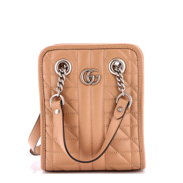 Gucci GG Marmont Handle Crossbody Bag Matelasse Leather Mini