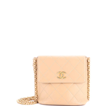 Chanel Chain Flap Hobo Quilted Calfskin Small