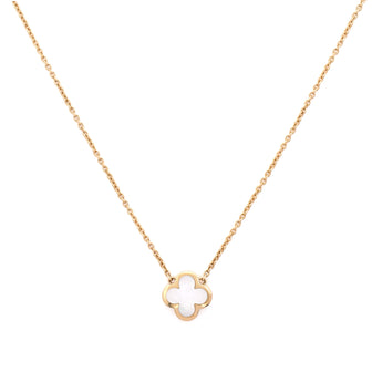 Van Cleef & Arpels Pure Alhambra Pendant Necklace 18K Yellow Gold and Mother of Pearl