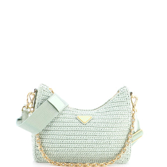 Prada Re-Edition 2005 Shoulder Bag Raffia Small