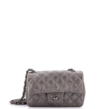 Chanel Classic Single Flap Bag Quilted Caviar Mini