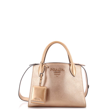Prada Monochrome Tote Saffiano with City Calf Small