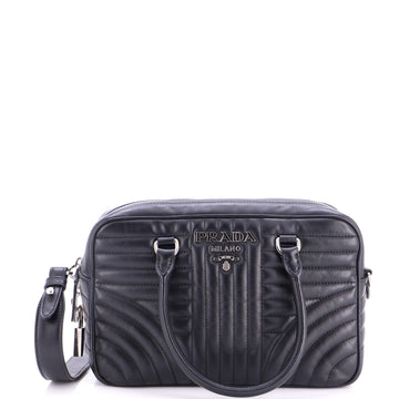 Prada Bowling Bag Diagramme Quilted Leather Medium