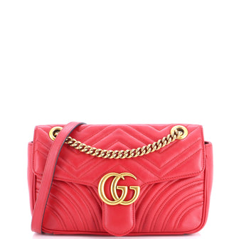 Gucci GG Marmont Flap Bag Matelasse Leather Medium