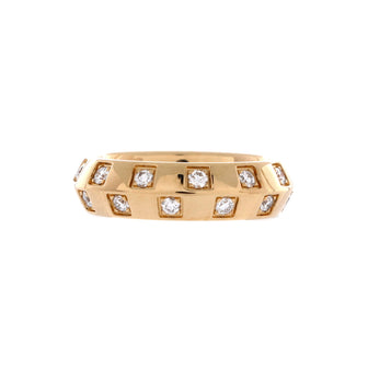Louis Vuitton Le Damier de Louis Vuitton Ring 18K Yellow Gold with Diamonds Medium
