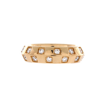 Louis Vuitton Le Damier de Louis Vuitton Ring 18K Yellow Gold with Diamonds Medium