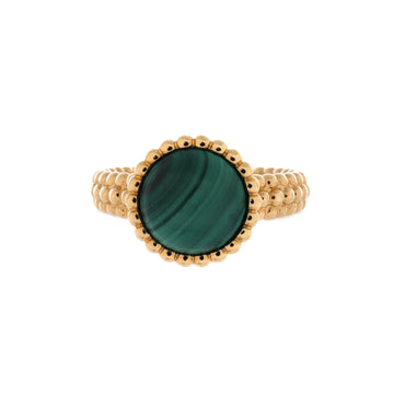 Van Cleef & Arpels Perlee Couleurs Ring 18K Yellow Gold and Malachite