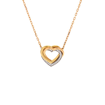Cartier Trinity de Cartier Heart Pendant Necklace 18K Tricolor Gold with Diamonds