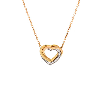 Cartier Trinity de Cartier Heart Pendant Necklace 18K Tricolor Gold with Diamonds