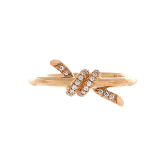 Tiffany & Co. Knot Ring 18K Rose Gold with Diamonds