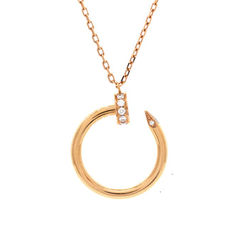 Cartier Juste un Clou Pendant Necklace 18K Rose Gold with Diamonds