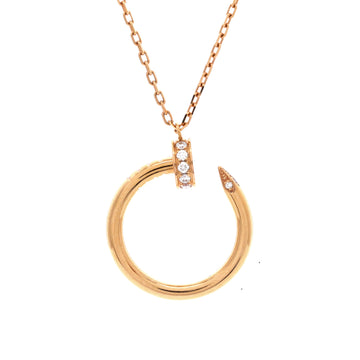 Cartier Juste un Clou Pendant Necklace 18K Rose Gold with Diamonds