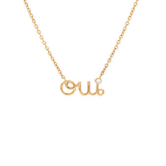 Christian Dior Oui Necklace 18K Yellow Gold with Diamond