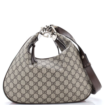 Gucci Attache Shoulder Bag GG Coated Canvas Large