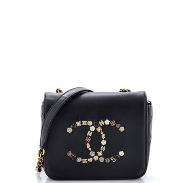 Chanel Giant Crystal CC Flap Bag Lambskin Mini