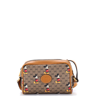 Gucci Disney Mickey Mouse Shoulder Bag Printed Mini GG Coated Canvas Mini