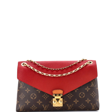 Louis Vuitton Pallas Chain Shoulder Bag Monogram Canvas and Calfskin