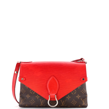 Louis Vuitton Saint Michel Handbag Monogram Canvas and Epi Leather