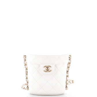 Chanel CC Box Vanity Case with Chain Quilted Lambskin Small