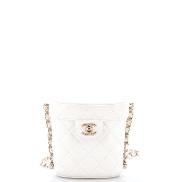 Chanel CC Box Vanity Case with Chain Quilted Lambskin Small