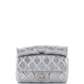 Chanel Reissue Roll Clutch Quilted Iridescent Calfskin Mini