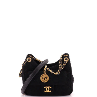 Chanel Wavy CC Hobo Quilted Jersey Small